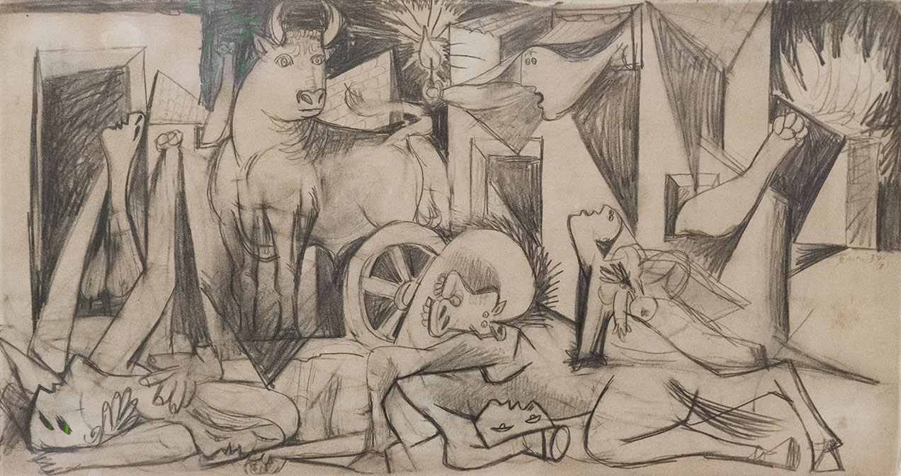 Preparatory drawing for Picasso's Guernica