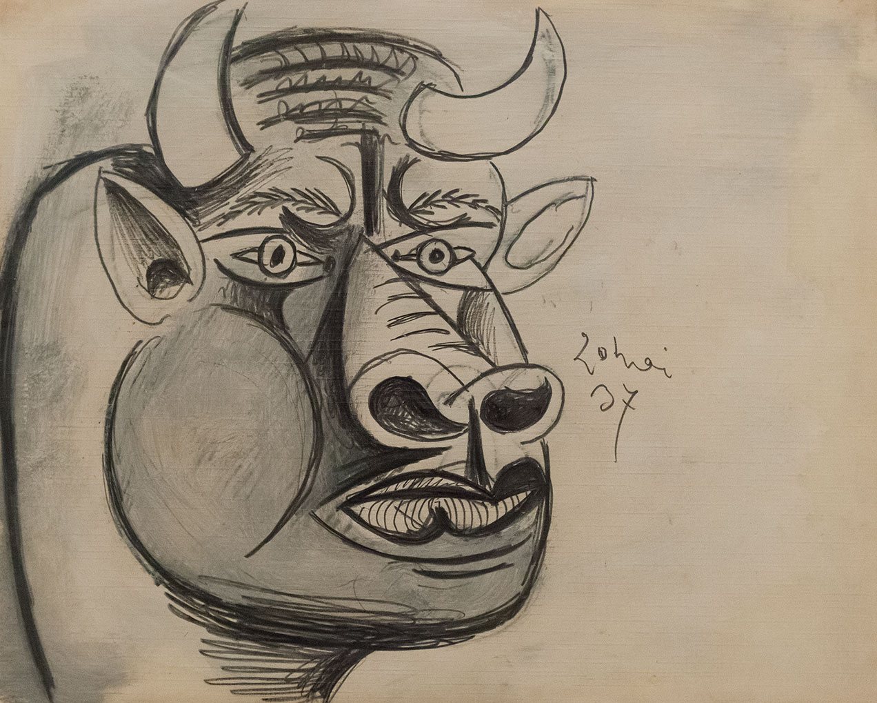 The Bull - Preparatory Drawing for Picasso's Guernica